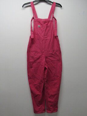 LUCY & YAK PINK Tie Strap Organic Cotton Bibs Overalls Women's sz US 4 R